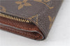 Authentic Louis Vuitton Monogram Porte Papier Zip Bifold Wallet M61207 LV 2076G