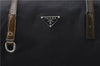 Authentic PRADA Nylon Hand Boston Bag Black 2077D