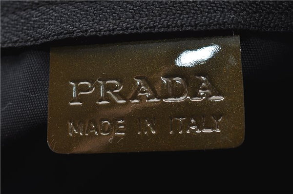 Authentic PRADA Nylon Hand Boston Bag Black 2077D