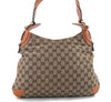 Authentic GUCCI Horsebit Shoulder Hand Bag GG Canvas Leather 145826 Brown 2078D