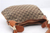 Authentic GUCCI Horsebit Shoulder Hand Bag GG Canvas Leather 145826 Brown 2078D