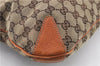 Authentic GUCCI Horsebit Shoulder Hand Bag GG Canvas Leather 145826 Brown 2078D