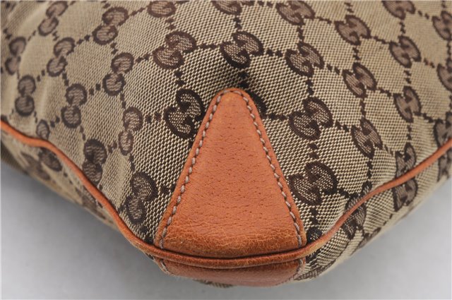 Authentic GUCCI Horsebit Shoulder Hand Bag GG Canvas Leather 145826 Brown 2078D