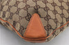 Authentic GUCCI Horsebit Shoulder Hand Bag GG Canvas Leather 145826 Brown 2078D