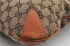 Authentic GUCCI Horsebit Shoulder Hand Bag GG Canvas Leather 145826 Brown 2078D