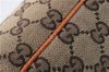 Authentic GUCCI Horsebit Shoulder Hand Bag GG Canvas Leather 145826 Brown 2078D