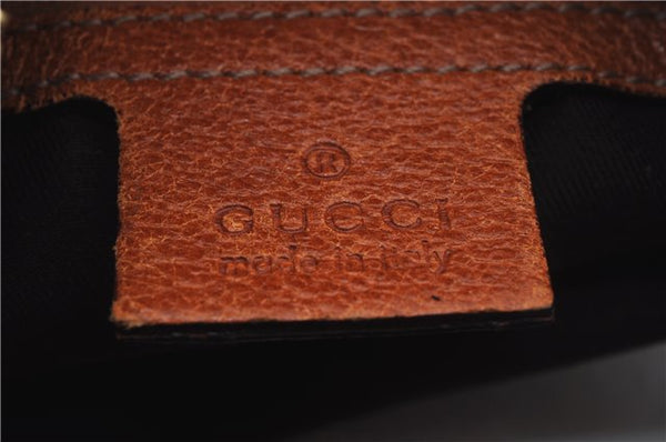 Authentic GUCCI Horsebit Shoulder Hand Bag GG Canvas Leather 145826 Brown 2078D