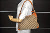 Authentic GUCCI Horsebit Shoulder Hand Bag GG Canvas Leather 145826 Brown 2078D