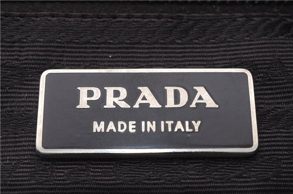 Authentic PRADA Nylon Leather Backpack Purse Khaki Green Brown 2080D