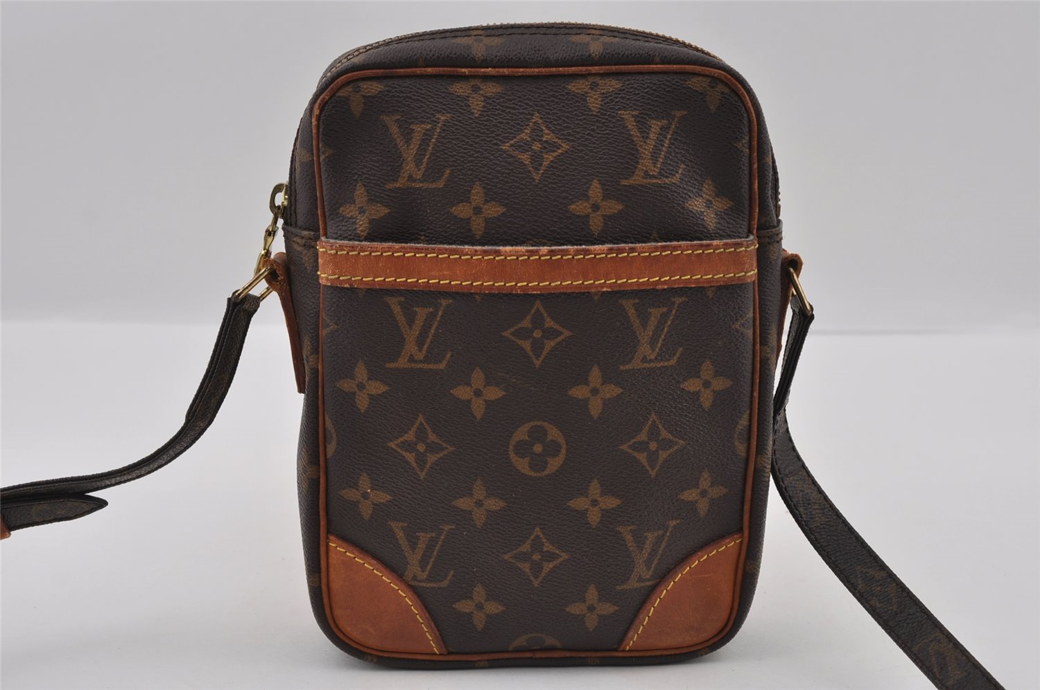 Authentic Louis Vuitton Monogram Danube Shoulder Cross Body Bag M45266 LV 2082I