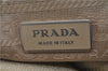 Authentic PRADA Nylon Leather Hand Shoulder Bag Purse Beige 2083D