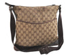 Authentic GUCCI Shoulder Cross Body Bag GG Canvas Leather 145857 Brown 2083G