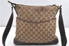 Authentic GUCCI Shoulder Cross Body Bag GG Canvas Leather 145857 Brown 2083G