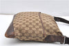 Authentic GUCCI Shoulder Cross Body Bag GG Canvas Leather 145857 Brown 2083G