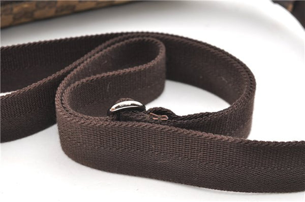 Authentic GUCCI Shoulder Cross Body Bag GG Canvas Leather 145857 Brown 2083G