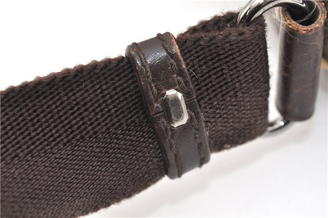 Authentic GUCCI Shoulder Cross Body Bag GG Canvas Leather 145857 Brown 2083G