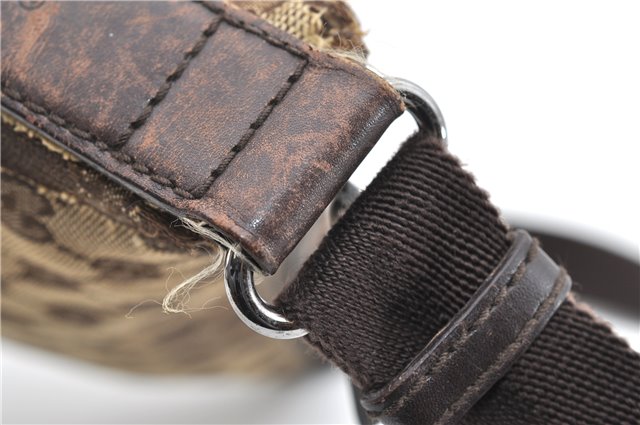 Authentic GUCCI Shoulder Cross Body Bag GG Canvas Leather 145857 Brown 2083G