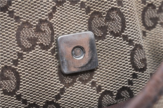 Authentic GUCCI Shoulder Cross Body Bag GG Canvas Leather 145857 Brown 2083G