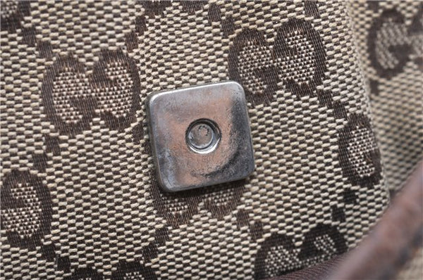 Authentic GUCCI Shoulder Cross Body Bag GG Canvas Leather 145857 Brown 2083G