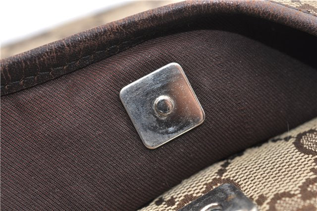 Authentic GUCCI Shoulder Cross Body Bag GG Canvas Leather 145857 Brown 2083G