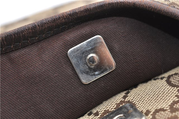 Authentic GUCCI Shoulder Cross Body Bag GG Canvas Leather 145857 Brown 2083G