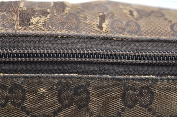 Authentic GUCCI Shoulder Cross Body Bag GG Canvas Leather 145857 Brown 2083G