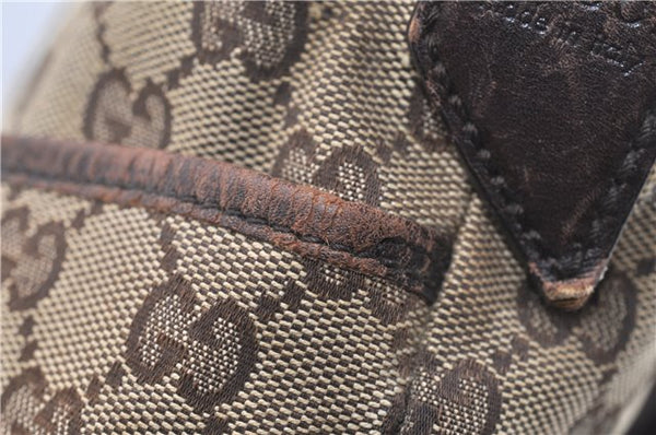 Authentic GUCCI Shoulder Cross Body Bag GG Canvas Leather 145857 Brown 2083G