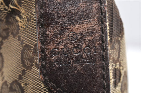 Authentic GUCCI Shoulder Cross Body Bag GG Canvas Leather 145857 Brown 2083G