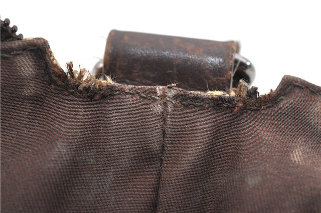 Authentic GUCCI Shoulder Cross Body Bag GG Canvas Leather 145857 Brown 2083G