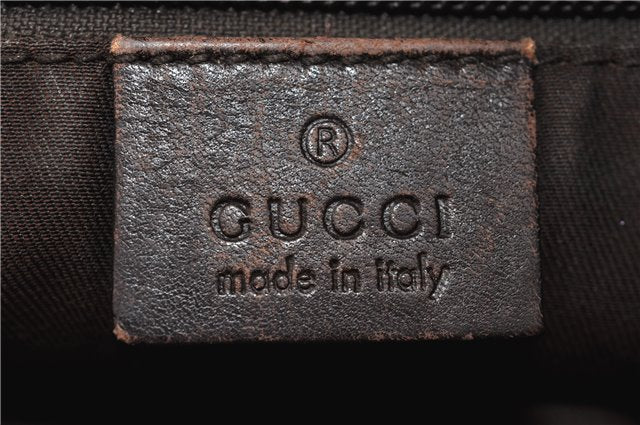 Authentic GUCCI Shoulder Cross Body Bag GG Canvas Leather 145857 Brown 2083G