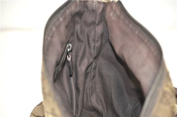 Authentic GUCCI Shoulder Cross Body Bag GG Canvas Leather 145857 Brown 2083G