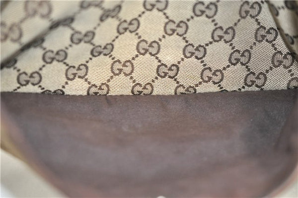 Authentic GUCCI Shoulder Cross Body Bag GG Canvas Leather 145857 Brown 2083G