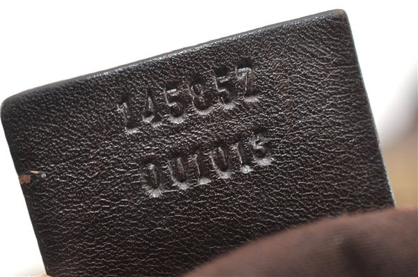 Authentic GUCCI Shoulder Cross Body Bag GG Canvas Leather 145857 Brown 2083G