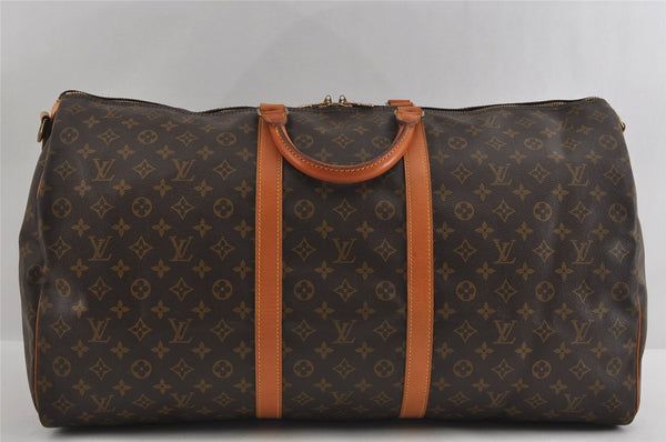 Authentic Louis Vuitton Monogram Keepall Bandouliere 60 M41412 Boston Bag 2083I