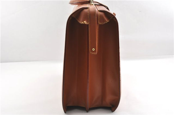 Authentic Louis Vuitton Epi Serviette Fermoir Briefcase Brown M54358 Junk 2084G