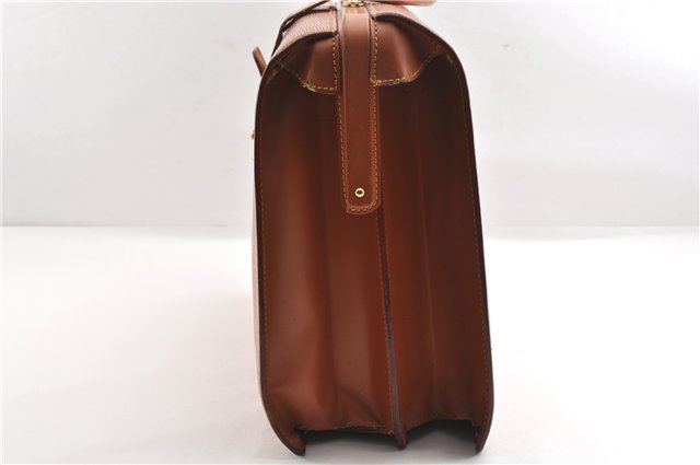 Authentic Louis Vuitton Epi Serviette Fermoir Briefcase Brown M54358 Junk 2084G