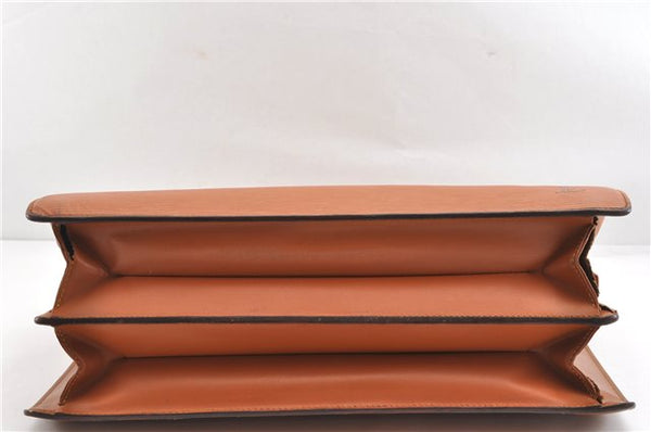 Authentic Louis Vuitton Epi Serviette Fermoir Briefcase Brown M54358 Junk 2084G