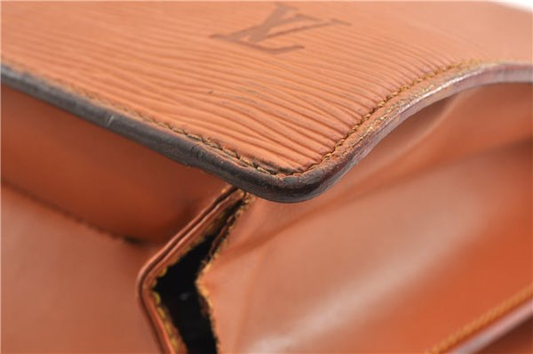 Authentic Louis Vuitton Epi Serviette Fermoir Briefcase Brown M54358 Junk 2084G
