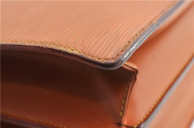Authentic Louis Vuitton Epi Serviette Fermoir Briefcase Brown M54358 Junk 2084G