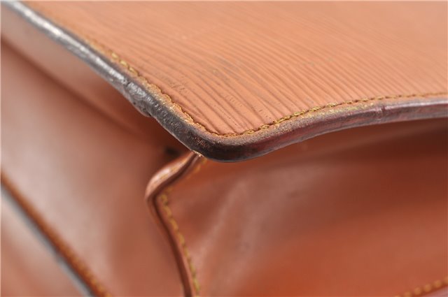 Authentic Louis Vuitton Epi Serviette Fermoir Briefcase Brown M54358 Junk 2084G