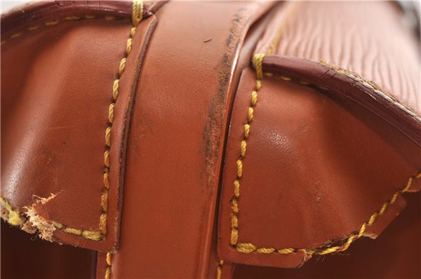 Authentic Louis Vuitton Epi Serviette Fermoir Briefcase Brown M54358 Junk 2084G
