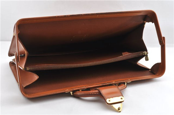 Authentic Louis Vuitton Epi Serviette Fermoir Briefcase Brown M54358 Junk 2084G