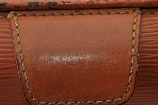 Authentic Louis Vuitton Epi Serviette Fermoir Briefcase Brown M54358 Junk 2084G