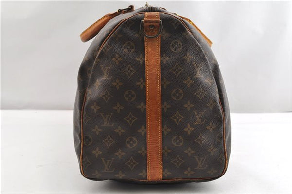 Authentic Louis Vuitton Monogram Keepall Bandouliere 55 M41414 Boston Bag 2085G