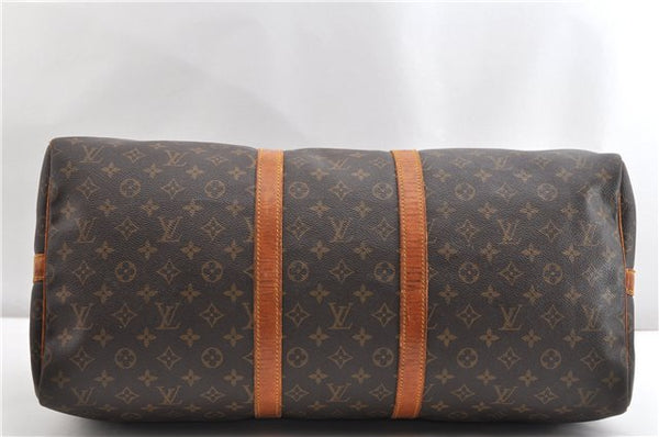 Authentic Louis Vuitton Monogram Keepall Bandouliere 55 M41414 Boston Bag 2085G