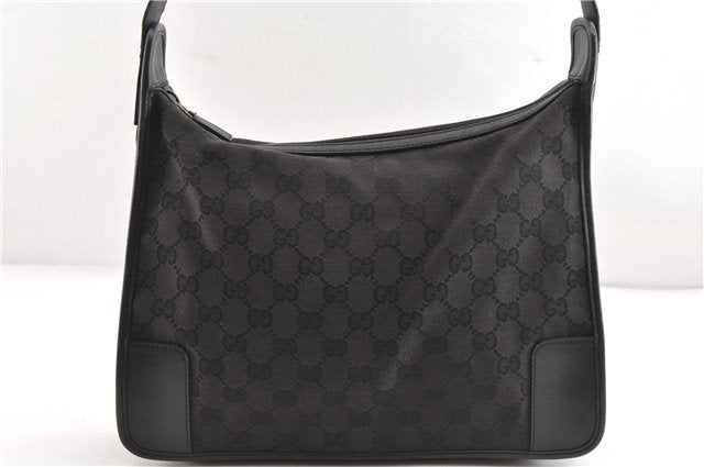Authentic GUCCI Vintage Shoulder Hand Bag GG Canvas Leather 0014205 Black 2086G