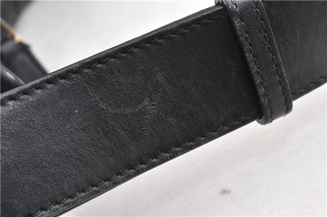 Authentic GUCCI Vintage Shoulder Hand Bag GG Canvas Leather 0014205 Black 2086G