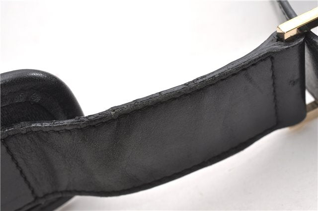 Authentic GUCCI Vintage Shoulder Hand Bag GG Canvas Leather 0014205 Black 2086G