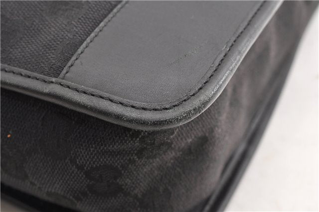 Authentic GUCCI Vintage Shoulder Hand Bag GG Canvas Leather 0014205 Black 2086G