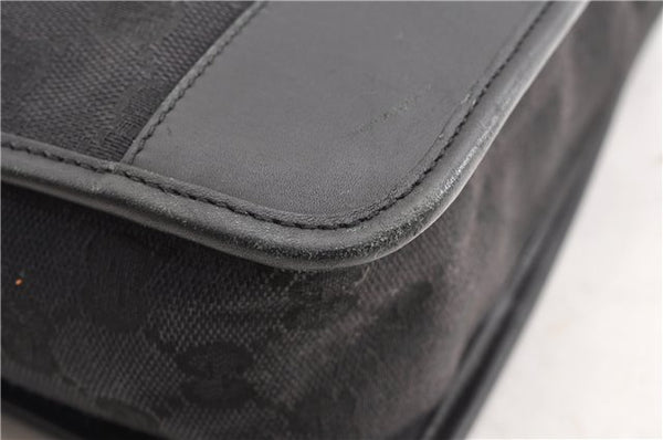 Authentic GUCCI Vintage Shoulder Hand Bag GG Canvas Leather 0014205 Black 2086G